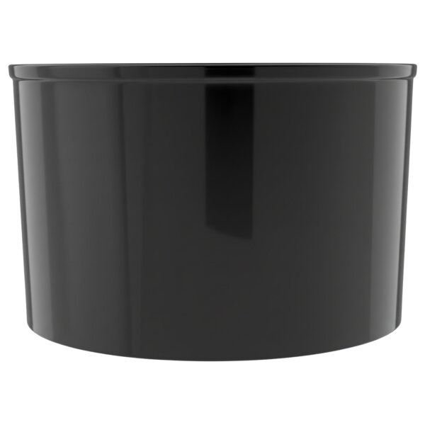 Corona 35/19 Blumentopf Kunststoff Übertopf Ø 37 cm Höhe 24,5 cm rund Schwarz glänzend Hydrokultur Pflanztopf für Zimmerpflanzen Indoor