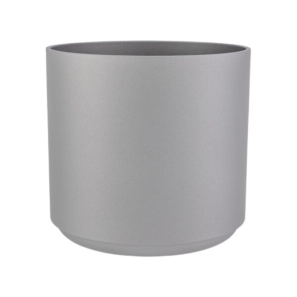 LENI BAVARIA rondo RD36 Pflanzgefäß rund Ø 36 cm groß Silber-Grau | Pflanztopf für Hydrokultur Erde Indoor Outdoor geeignet