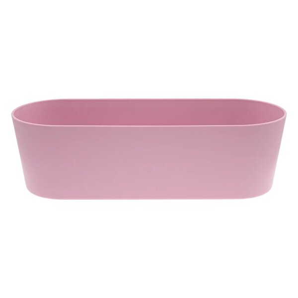 Leni Flori Jardiniere JA 36 Pastellrosa Pflanzkasten oval wasserdicht Übertopf Kunststoff matt Hydrokultur Sideboard