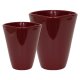Quarta Blumentopf Keramik glänzend Weinrot glänzend 12er & 14er im Set
