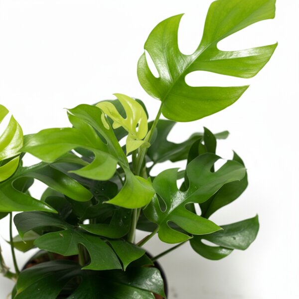 Mini Monstera Rhaphidophora tetrasperma Kletterpflanze | Hydrokultur Zimmerpflanze in Blähton | Grünpflanze ca. 30-40cm Kulturtopf 13/12 mit Gießanzeiger