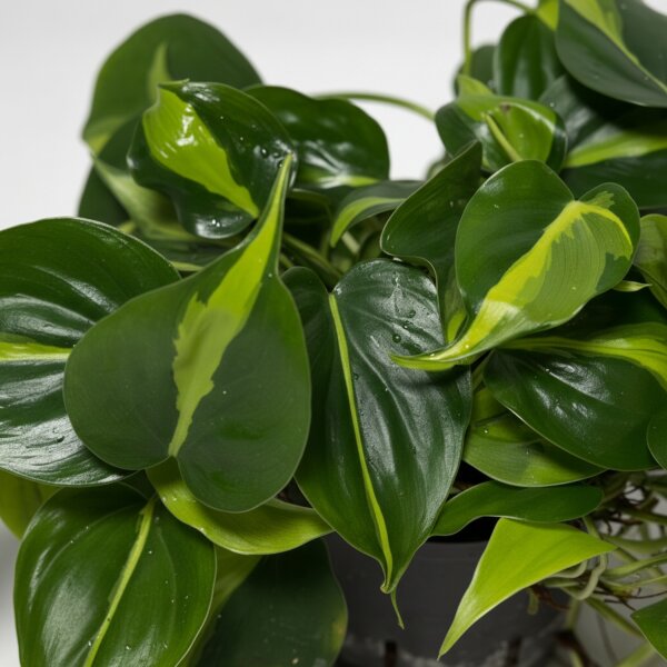 Baumfreund Philodendron scandens Kletterpflanze | Hydrokultur Zimmerpflanze in Blähton | rankende Grünpflanze ca. 25cm im Kulturtopf 13/12 mit Gießanzeiger