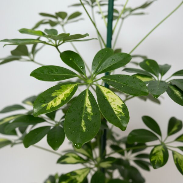 Strahlenaralie Schefflera arboricola Gold Capella Tuff | Hydrokultur Zimmerpflanze in Blähton | Grünpflanze 70-100cm hoch im Kulturtopf 15/19 mit Gießanzeiger