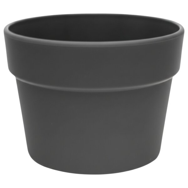 Classic 11/09 kleiner Hydrokultur-Topf matt Anthrazit dunkel-grau rund konisch Ø 14 cm | für Kräuter Zimmerpflanzen Kakteen Sukkulenten