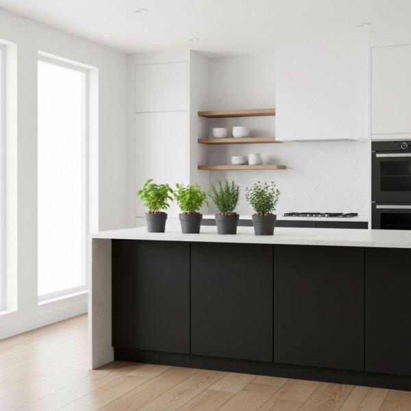 Leni CLASSIC kleiner Hydrokultur-Topf matt Anthrazit dunkel-grau rund konisch Ø 14 cm | für Kräuter Zimmerpflanzen Kakteen Sukkulenten
