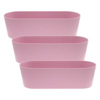 Leni Flori Jardiniere Pastellrosa 3er Pack Pflanzkasten...