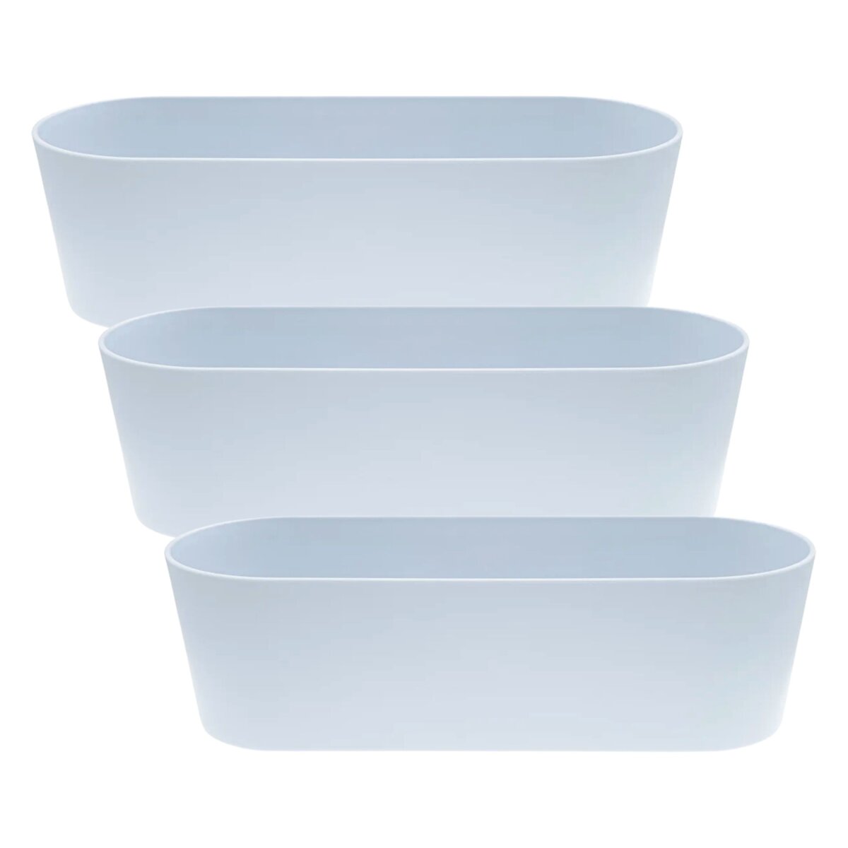 Pflanzkasten Sky Himmelblau 3er Pack oval | Leni