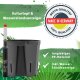 LENI ATLAS Hydrokultur-Topf-Set mit 2 x Pflanztopf ca. Ø 15 cm und Kulturtopf | matt glatt wasserdicht mit Dünger