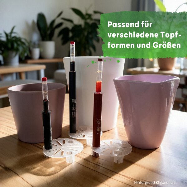 LENI Hydrofit Disc Set L 19 cm 10-teilig mit Pflanzscheibe und Wasserstandsanzeiger | für Hydrokultur im Wunschgefäß