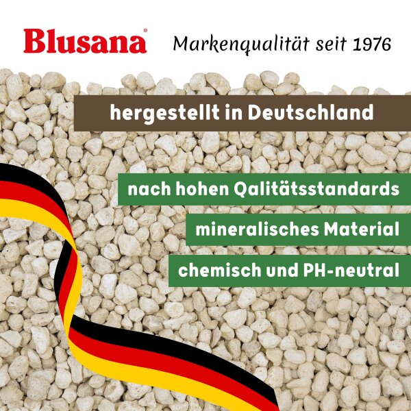 Blusana Bims 8-16mm 25 Liter Pflanzsubstrat mineralisches Vulkangestein Granulat Drainage Hydrokultur Zimmerpflanzen Balkon