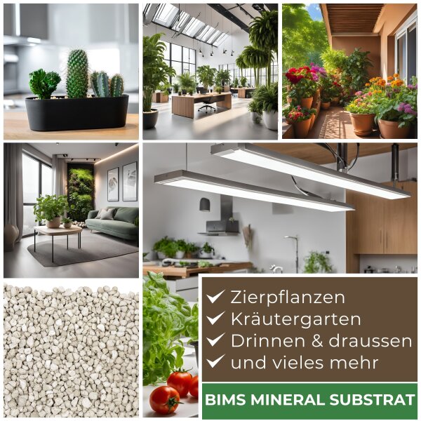 Blusana Bims 8-16mm 25 Liter Pflanzsubstrat mineralisches Vulkangestein Granulat Drainage Hydrokultur Zimmerpflanzen Balkon