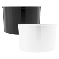 Corona Blumentopf Kunststoff rund 35/19 gl&auml;nzend (opt. mit Rollen)