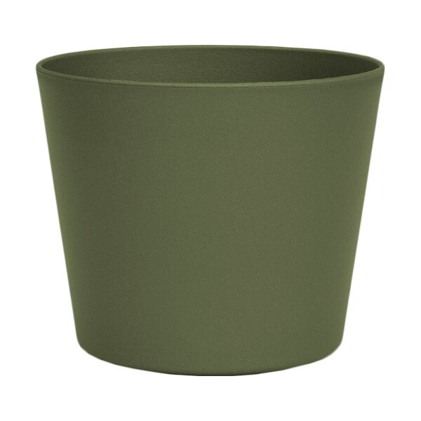 Flori Blumentopf Kunststoff Übertopf Ø 19 cm Höhe 18 cm Kapern matt Pflanztopf für Zimmerpflanzen Outdoor Indoor
