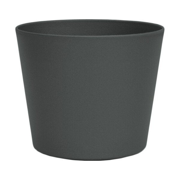 Flori Blumentopf Kunststoff Übertopf Ø 19 cm Höhe 18 cm Anthrazit matt Pflanztopf für Zimmerpflanzen Outdoor Indoor