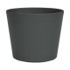 Flori Blumentopf Kunststoff Übertopf Ø 19 cm Höhe 18 cm Anthrazit matt Pflanztopf für Zimmerpflanzen Outdoor Indoor