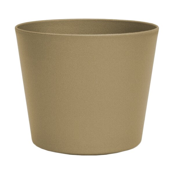 Flori Blumentopf Kunststoff Übertopf Ø 28 cm Höhe 24,5 cm Beige matt Pflanztopf für Zimmerpflanzen Outdoor Indoor