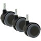 Rolle 50mm Stift 8mm bodenschonend 3er-Pack