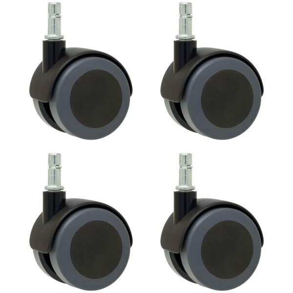Rolle 50mm Stift 8mm bodenschonend 4er-Pack
