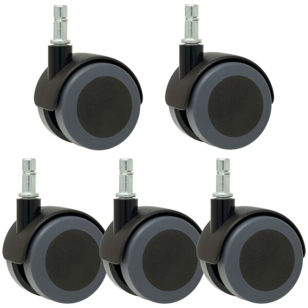 Rolle 50mm Stift 8mm bodenschonend 5er-Pack