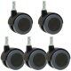Rolle 50mm Stift 8mm bodenschonend 5er-Pack